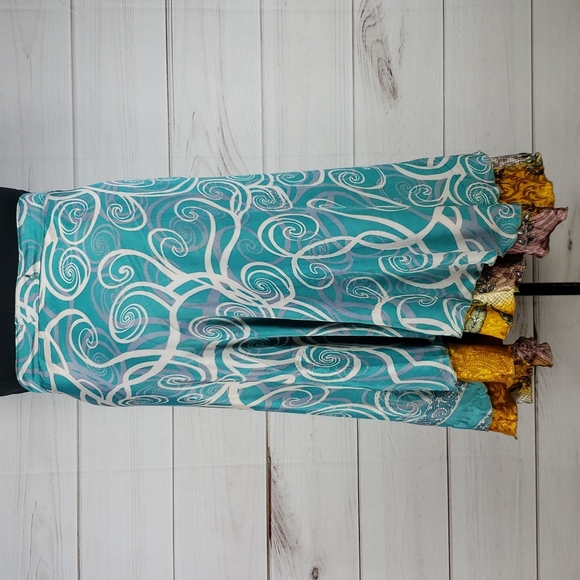 Darn Good Yarn Sari Silk Wrap Skirt Tea Goddess - Picture 2 of 16